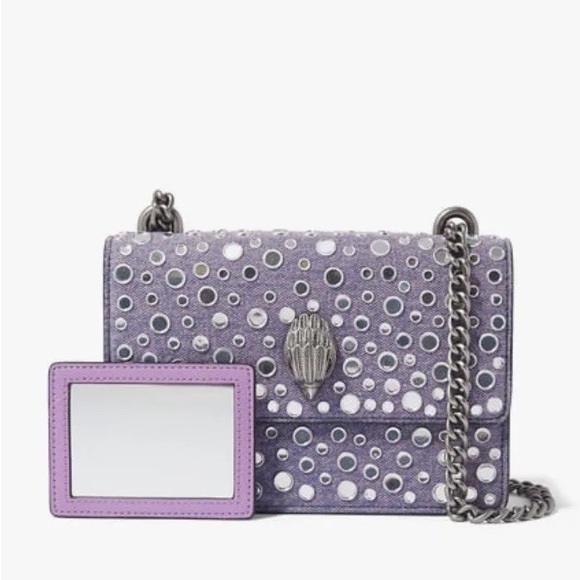 KURT GEIGER NWT Shoreditch Denim Studded Mini Convertible Shoulder Bag - Picture 5 of 15